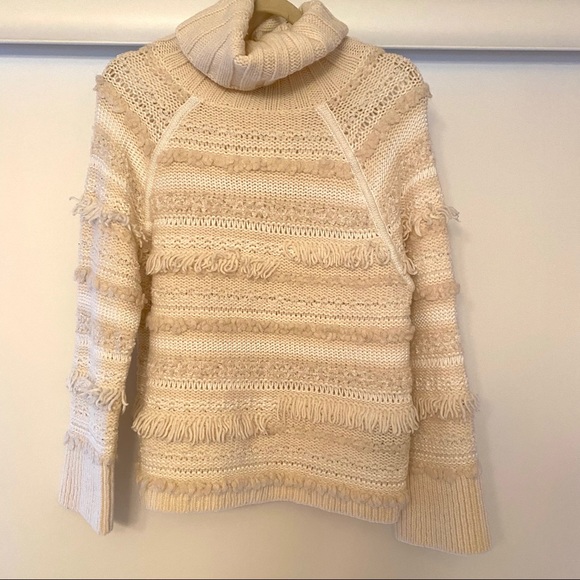 Club Monaco Fringe Turtle Neck Sweater - Picture 3 of 4